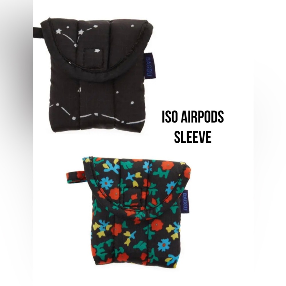 ISO Puffy CALICO FLORAL & Black Constellation AIRPOD CASES